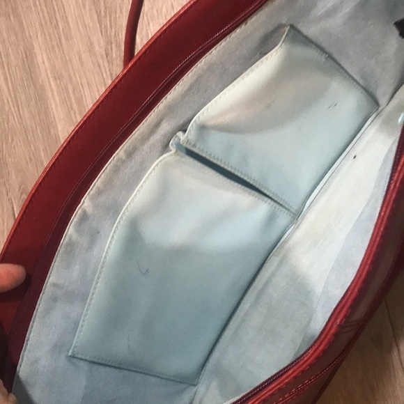 Hobo Red Leather Top Handles Shoulder Bag - Picture 13 of 13